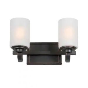 Hampton Bay Hartford Lake 13.75in. 2-Light Oil Rubbed Bronze